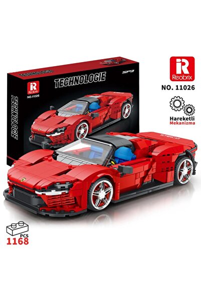 REOBRIX Technic 11026 Ferrari Daytona SP3 Araba Yaratıcı Yapı Blok Seti Build...
