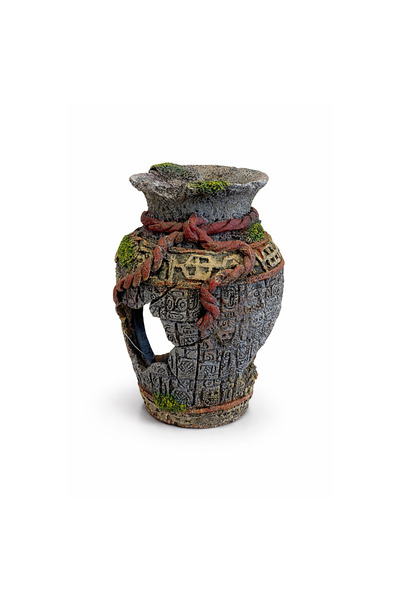 Dophin Ancient Vase Aquarium Ornament - 17cm | Broken Pot Fish Tank Hideaway ...