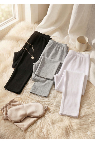 Loule Γυναικείο Σετ 3 τεμαχίων Καθημερινά Βαμβακερά Κολάν - Ελαστικά & Βαμβακερά