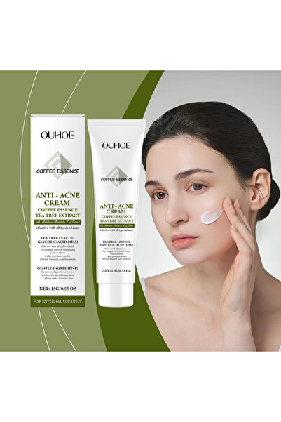 ouhoe Cremă Purifiantă Anti-Acnee cu Extract de Cafea și Ceai Verde – Control...