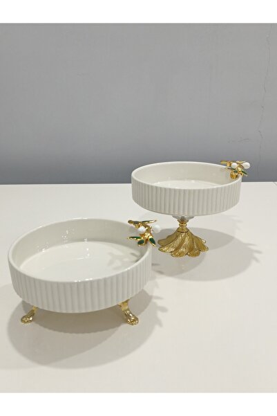 PARILTI HOME COLLECTİON Φιγούρα από πορσελάνη με σχέδιο ελιάς (ΣΕΤ 2 ΤΕΜΑΧΙΩΝ...