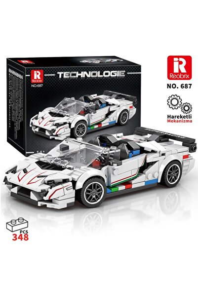 REOBRIX Creator 687 Lamborghini SVJ Spor Araba Yaratıcı Yapı Blok Seti Buildi...