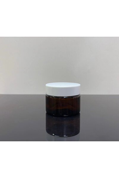 makrobay 1 Adet 50 ml Lüks Cam Krem Kavanozu -Sızdırmaz Amber Krem Kavanozu Seti