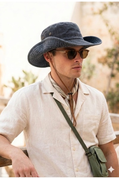 LAGRANZE قبعة نوماد سفاري للجنسين للحماية من الشمس في الهواء الطلق والتخييم و...