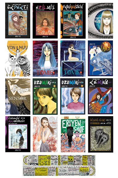 Gerekli Şeyler Yayıncılık Junji İto 16 Kitap Manga Seti + Özel Cetvel