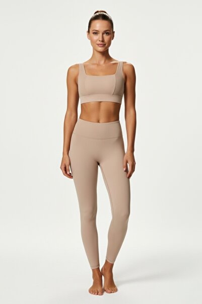 NOONFIT Yüksek Bel Toparlayıcı Tayt & V Sırt Destekli Spor Sütyeni - Sculpt Set