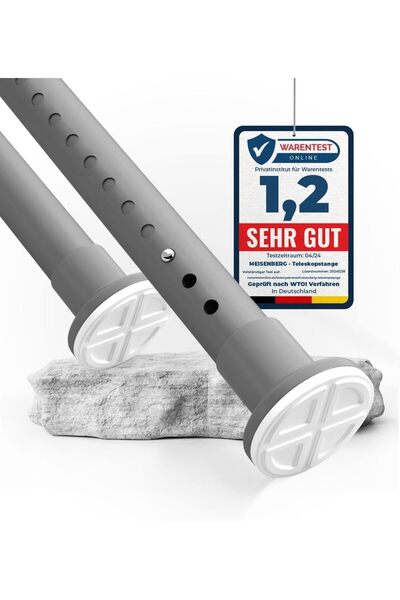 details MEISENBERG Telescopic Pole, 310–360 cm, No Drilling Required, Carbon ...