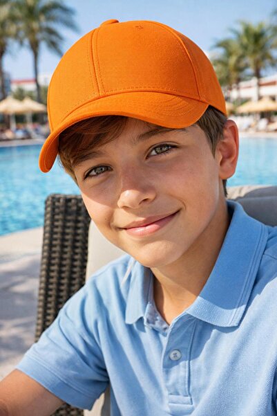 BALIENTE Șapcă reglabilă din bumbac portocaliu pentru băieți