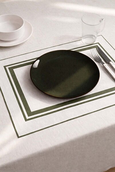 dekomall home & living Overlok Detail 6-Piece American Service Set Green -Asr...