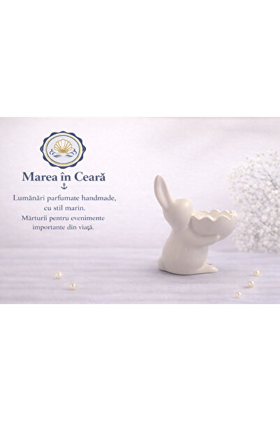 marea in ceara "Elegant Bunny" decorative container – ceramic, for candles or...