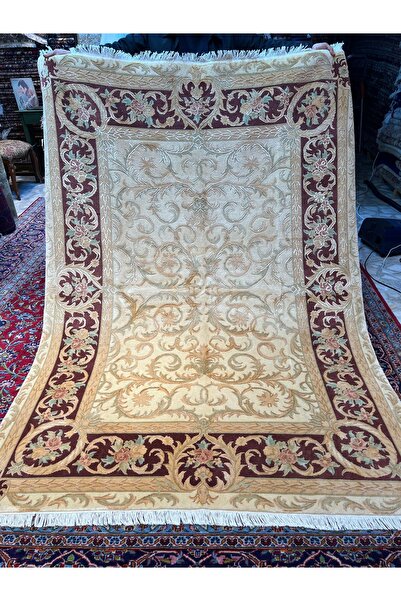 RD RAMAZAN DAĞ EL HALI SANATI El Dokuma Obison Halısı İpek Yün Karışımı Ebat ...