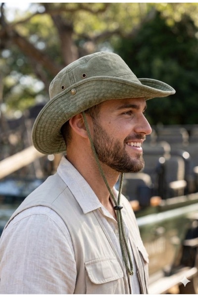 LAGRANZE قبعة نوماد سفاري للجنسين للحماية من الشمس في الهواء الطلق والتخييم و...