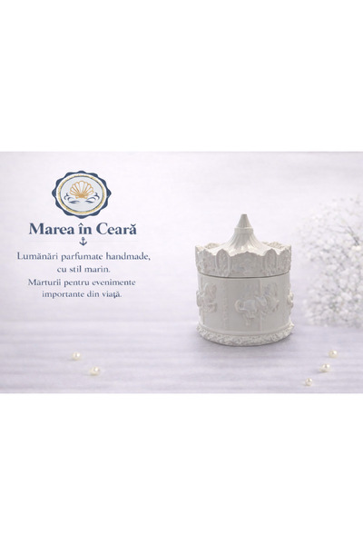 marea in ceara "Royal Carousel" ceramic container – decorative, elegant style