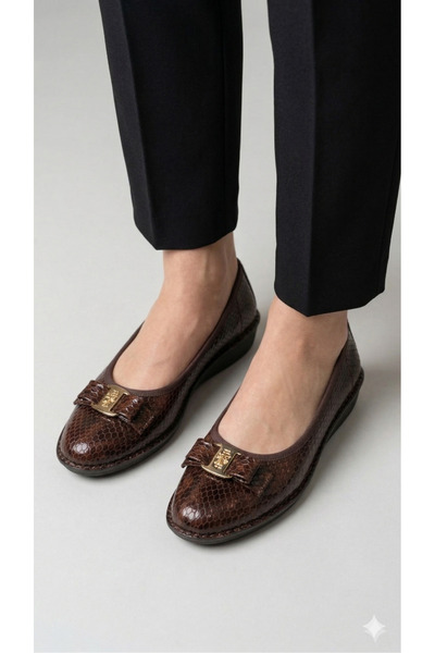 uway Women's Genuine Leather Full Orthopedic Comfortable Non-Slip Sole Mother...