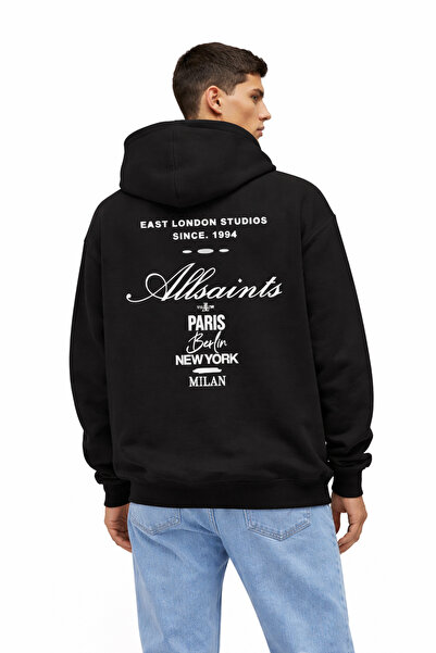 CAMBLYS Unisex All Sai̇nt Back Printed Oversize 100% Cotton Breathable Sweats...