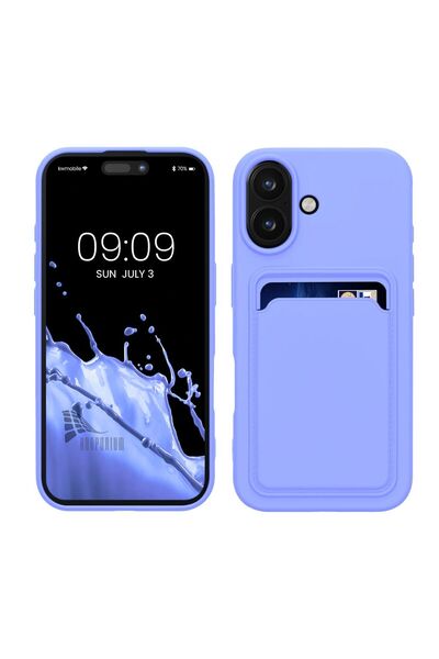 HANPORIUM غطاء سيليكون متوافق مع iPhone 17 مع حامل للبطاقات وحماية للكاميرا، ...