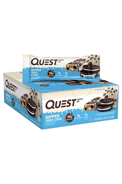 Quest كويست بروتين بار ديبيد كوكيز كريم 50جم - كرتون 12 حبة