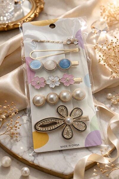 Accessories Σετ κλιπ μαλλιών Hei Luna Pearl & Sakura Gold