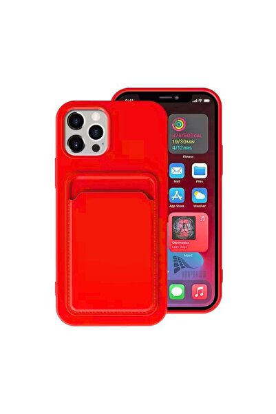 HANPORIUM حافظة سيليكون متوافقة مع هاتف آيفون 12 مع حامل للبطاقات وغطاء مرن ل...