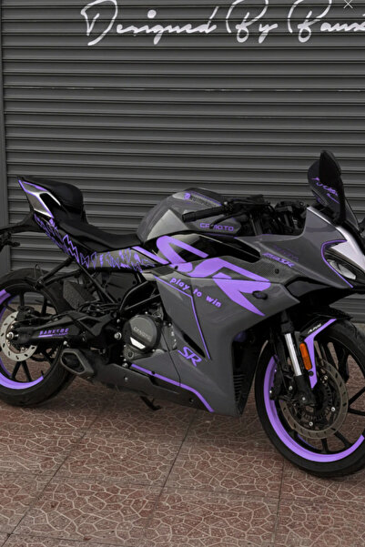 Banxtre CFMOTO 250SR için Komple Parçalı Mor Detay Sticker Seti (BXT00013)