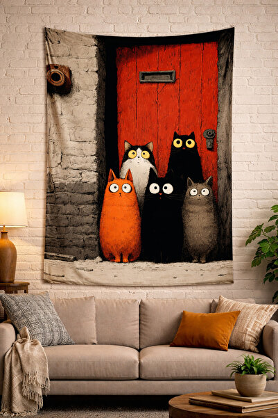 Vagonik Cat Wall Covering Wall Tapestry Quality Fabric