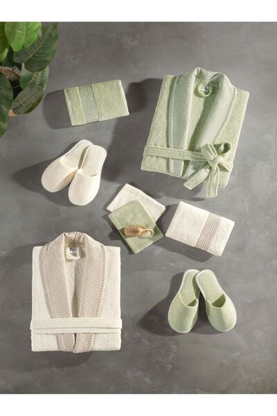 Moon Turkish Cotton 10 Pieces Bathrobe Set