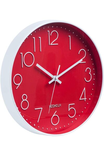 details HZDHCLH Wall Clock, Radio, DCF, Silent, Analog Display, 30 cm, Plasti...