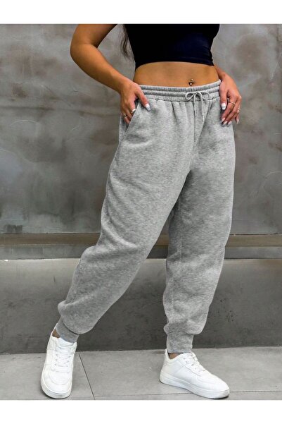 GOLSREY Comfortable Cut Women's Ribbed Leg Sweatpants (Regenerated Fabric)