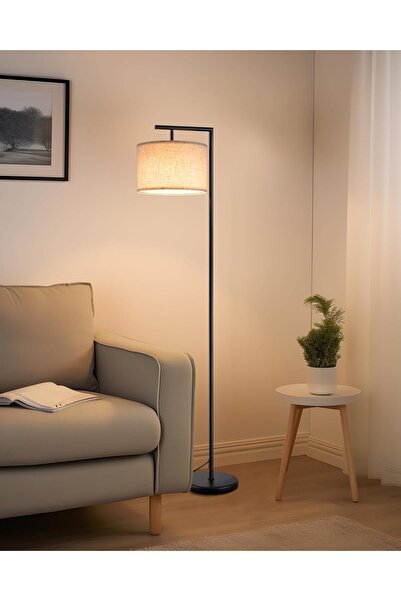 Dotail EDISHINE Floor Lamp, 160 cm, arc-style, fabric shade adjustable 180°/3...