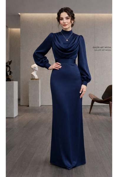 PERADO فستان ساتان مطرز للسهرة