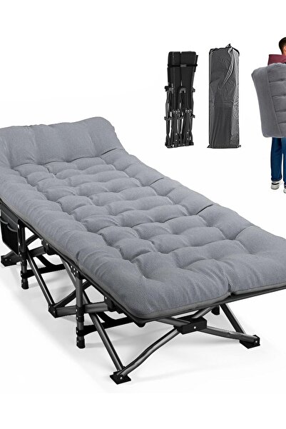 Dotail ATORPOK Pat de camping pliabil, 190 x 70 x 35 cm, portabil, pernă incl...