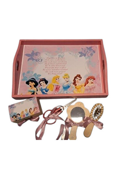 1 Tavita de turta, Printesele Disney, lemn vopsit, roz