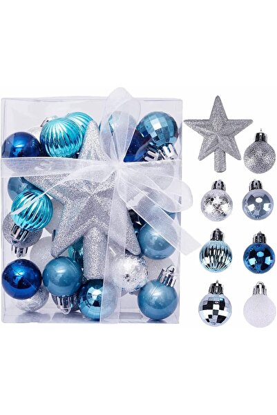 Dotail ITODA Christmas Ball Set (31 pieces), 3 cm balls, decorative star, gli...