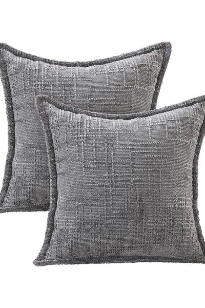 Dotail Set of 2 Artoid Mode decorative pillowcases, 45 x 45 cm, quilted desig...