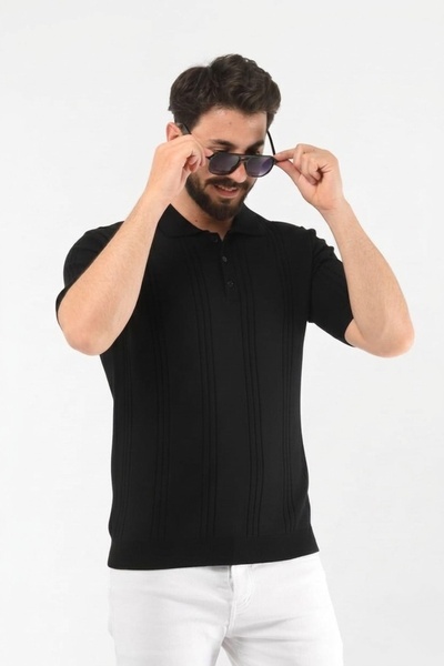 ONNO Cotton Yarn Full-Length Striped Tricot T-Shirt