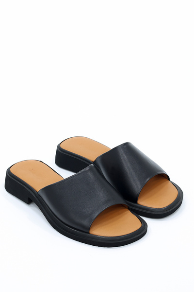 kajal ayakkabı Cbr-T100 Genuine Leather Flat Sole Slippers