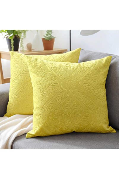 Dotail Set of 2 Encasa XO decorative pillowcases, embossed velvet, 50 x 50 cm...
