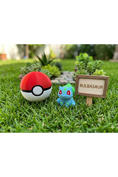 Razmo Bulbasaur Pokemon Figure Toy (with Pokeball Pokemon Ball Gift)