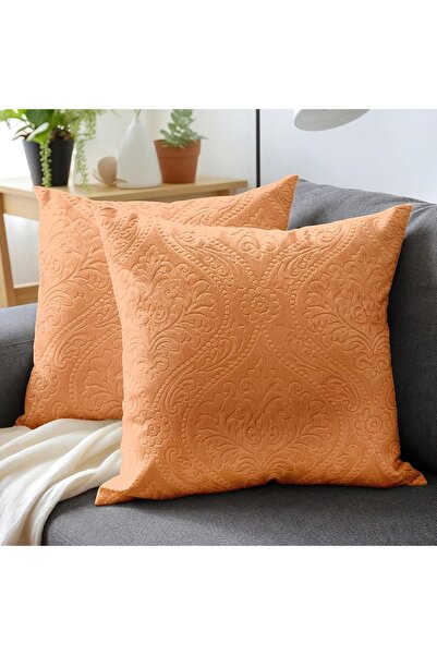 Dotail Set of 2 Encasa XO decorative pillowcases, embossed velvet, 50 x 50 cm...