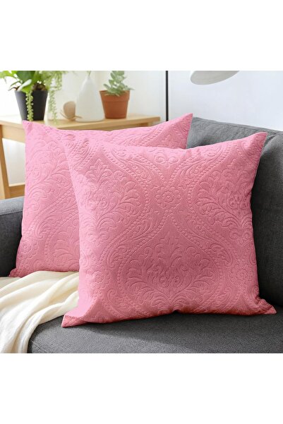 Dotail Set de 2 fețe de pernă decorative Encasa XO, catifea embosată, 60 x 60...