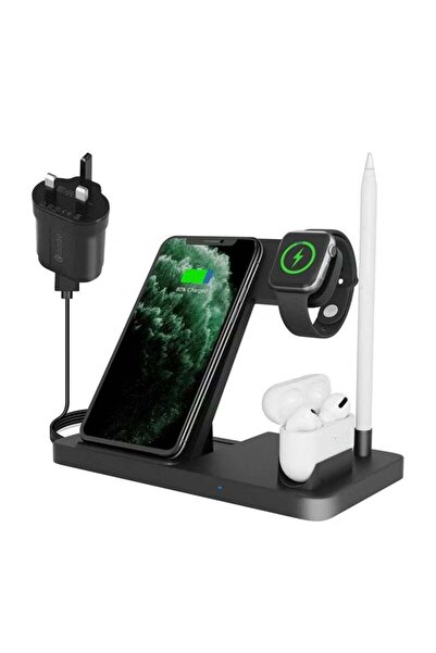 Generic 4 in 1 Wireless Charging Station with Adapter for AirPods/Apple Watch...