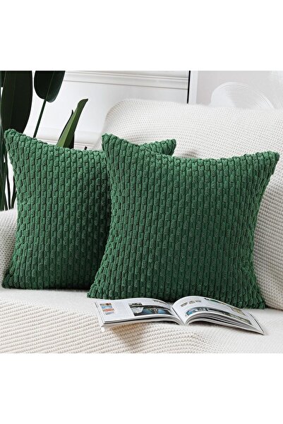 Dotail Madizz 2-piece cushion set, boho style with stripes, 55 x 55 cm, polye...