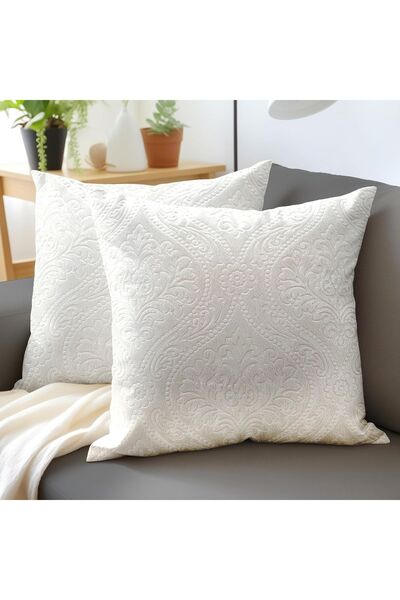 Dotail Set of 2 Encasa XO decorative pillowcases, embossed velvet, 60 x 60 cm...