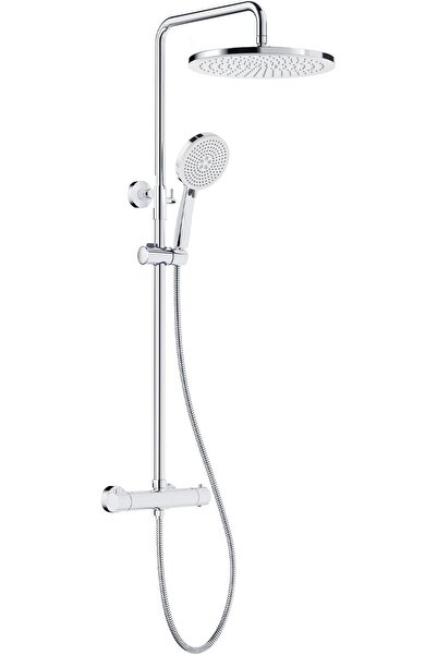 Dotail Rainsworth shower system, thermostatic mixer, fixed showerhead (30 cm)...