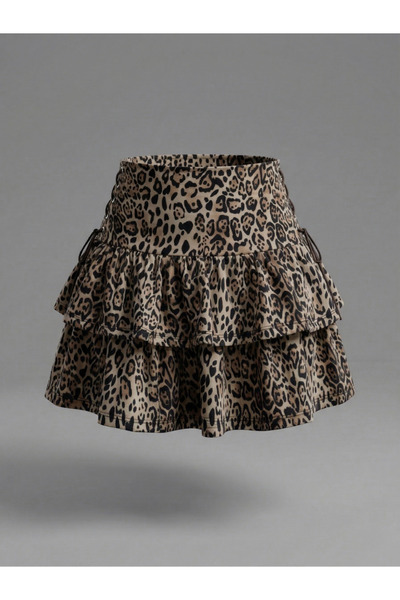 SLAW REZZ Fusta cu șireturi tip ochiuri de pasăre Fusta Mykonos