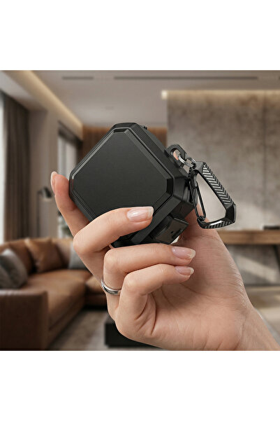 Samsung حافظة CaseOnn Galaxy Buds 4 مع قفل أمان باللون الأسود العسكري