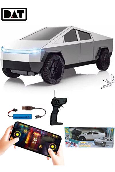 DAT Remote Control Pickup Cyber truck Toy Car, 2.4GHz Non-Interference + Fron...