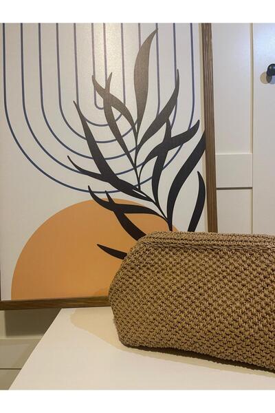 Bijou Luz حقيبة كلاتش منسوجة يدويًا من خيوط الورق والقش