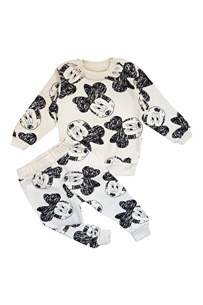 Miniworld Baby Set casual fetite 2 piese din bumbac, imprimeu Minnie Mouse, C...