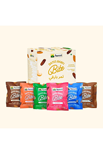AWERY AWERI Date Barfi Bites - Assorted | Pack of 6